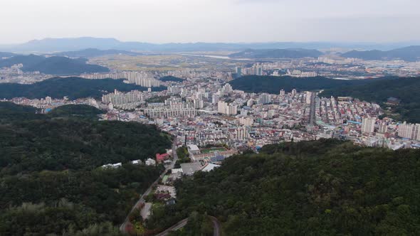 Korea Gumi City Hyeonggok Dong Apartment Housing Aerial View