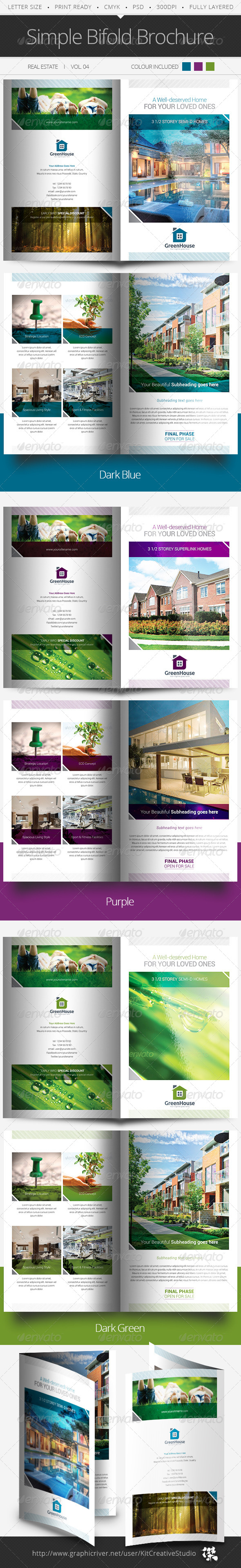 Simple Bifold Brochure Vol.04 - Informational Brochures