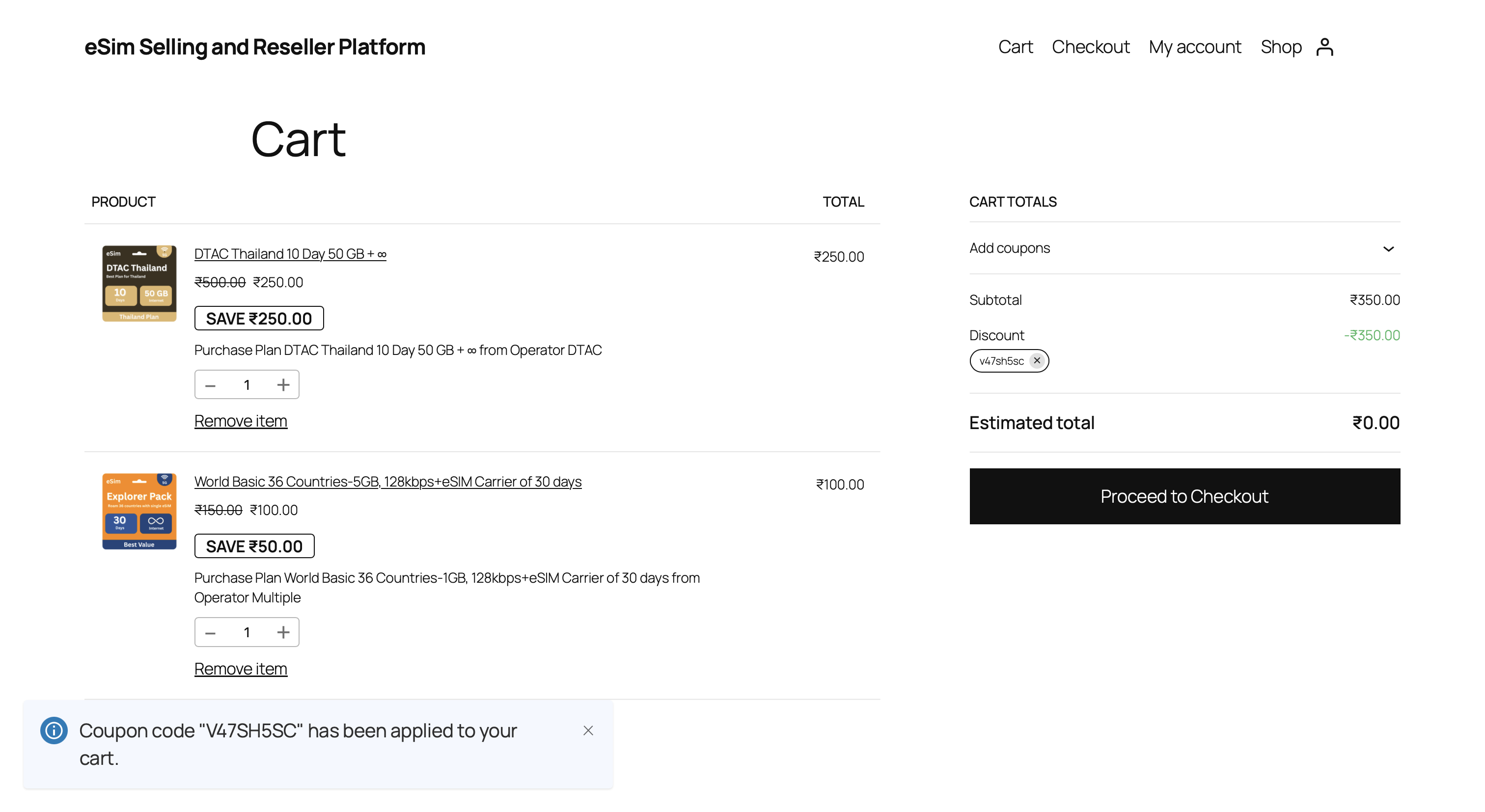 WooCommerce eSIM Coupon Support