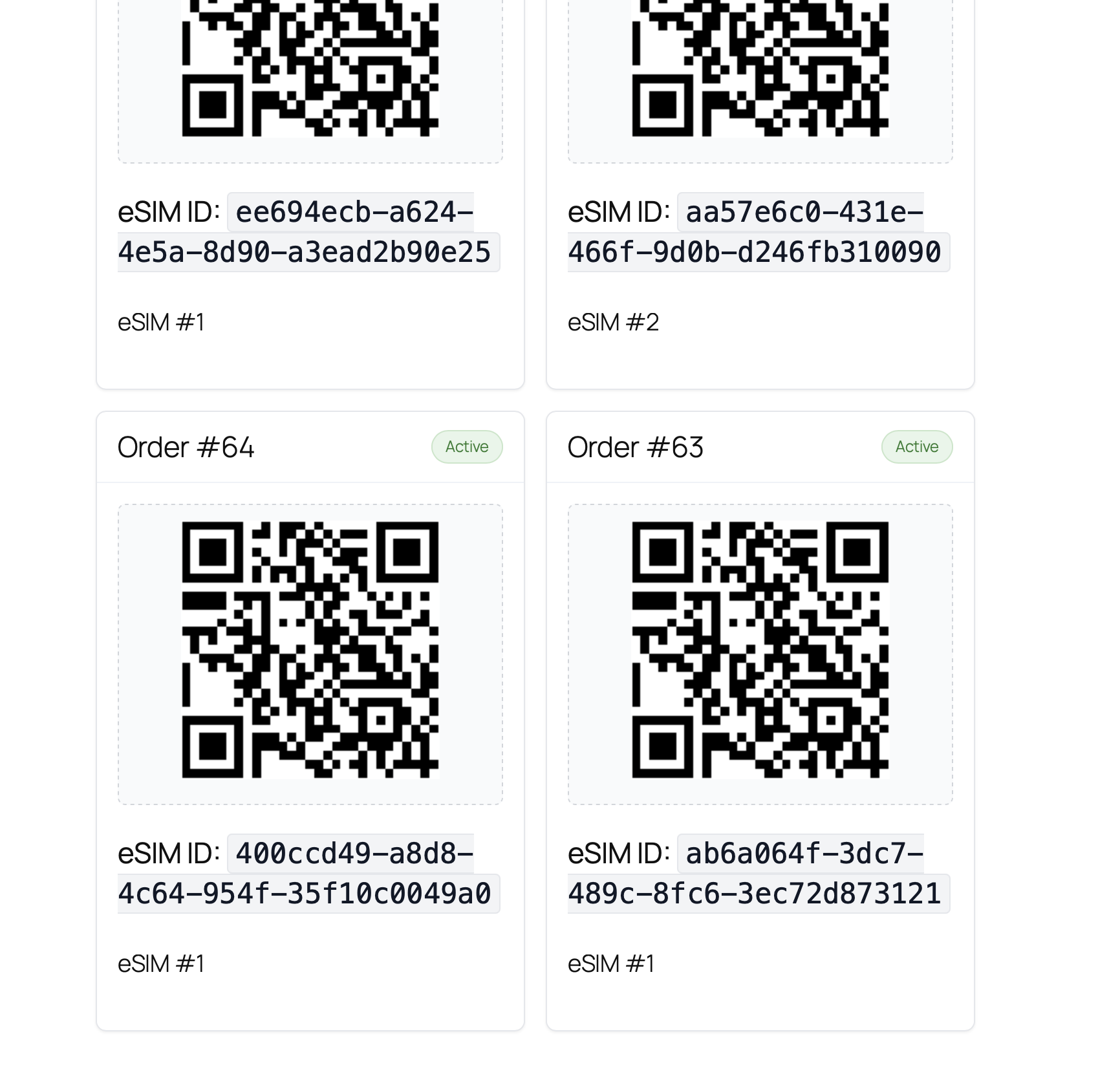 Customer eSIM Management Dashboard