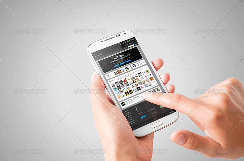 Download S4 Phone In Hand Mock-Up by Korch | GraphicRiver