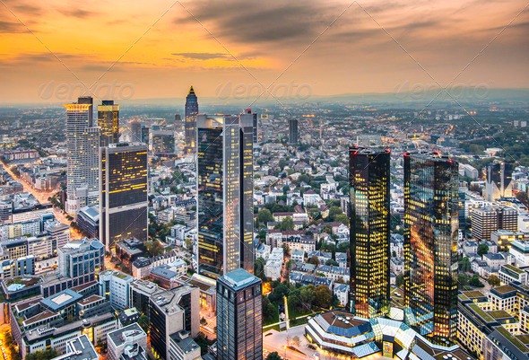 Frankfurt Germany Cityscape - Stock Photo - Images