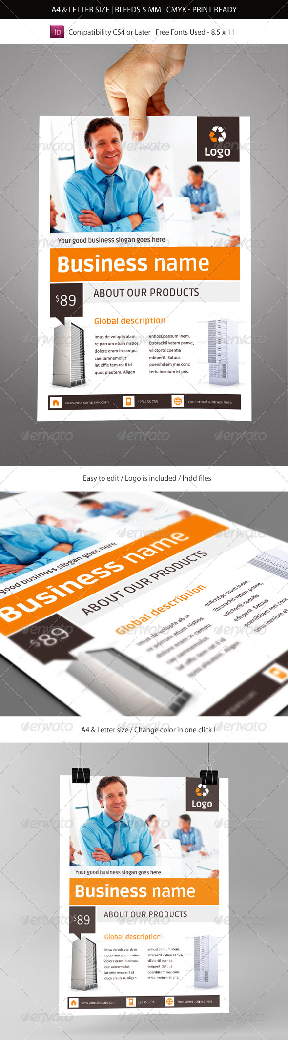 Corporate & Business Commerce Flyer Template - Corporate Flyers