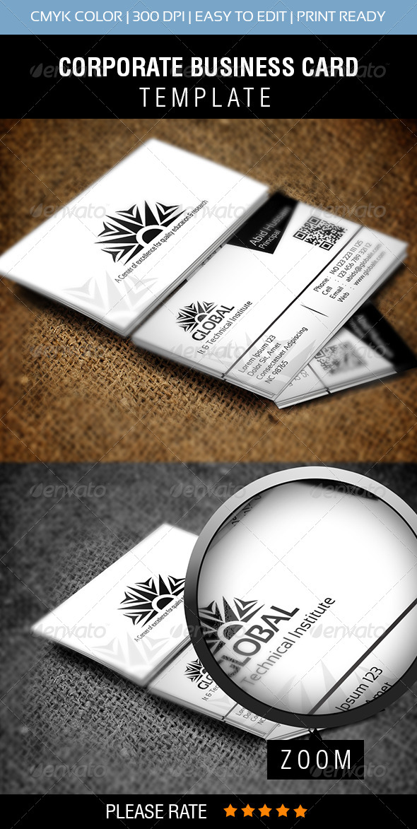 Global IT Business Card - Corporate Business Cards