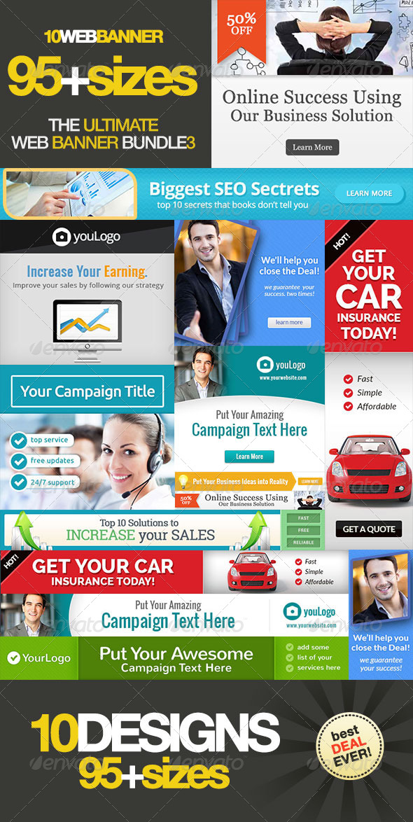 Ultimate Banner Ad Set Bundle Vol. 3 - Banners & Ads Web Elements