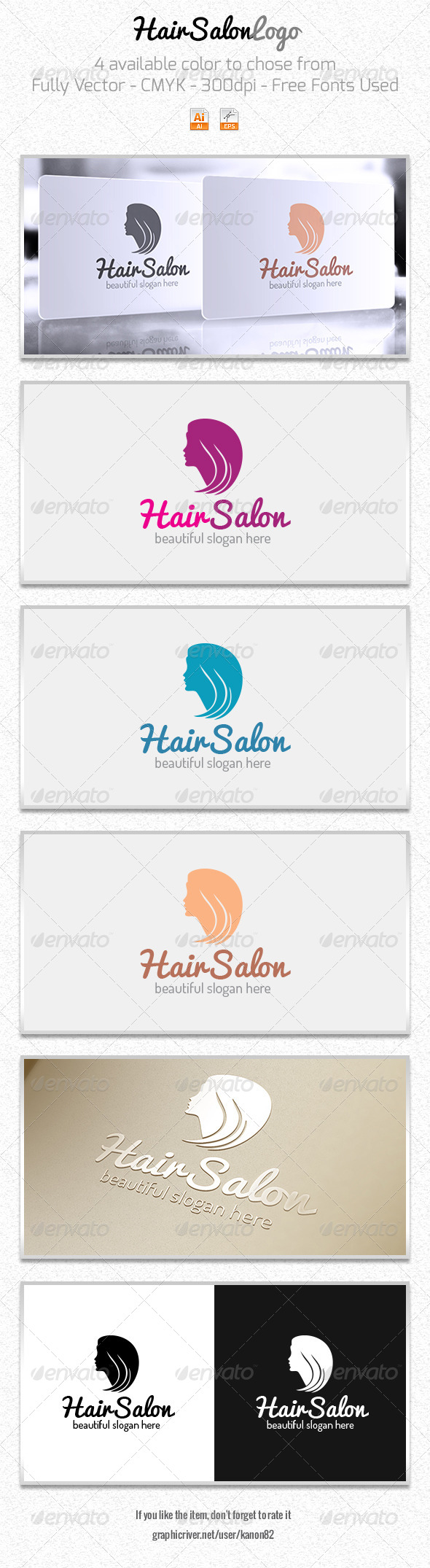 Hair Style Logo - Symbols Logo Templates