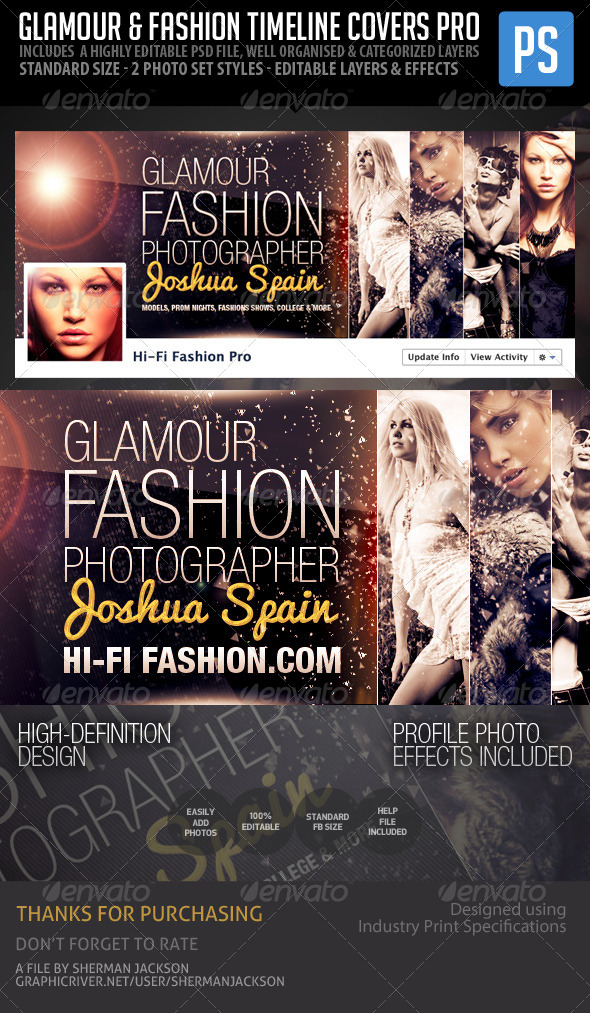 Glamour & Fashion Facebook Timeline Cover Pro - Facebook Timeline Covers Social Media