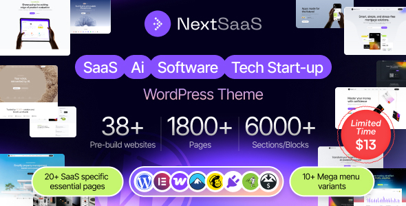 NextSaaS | SaaS, Software, Startup WordPress Theme