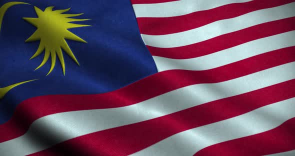 Malaysia waving Flag