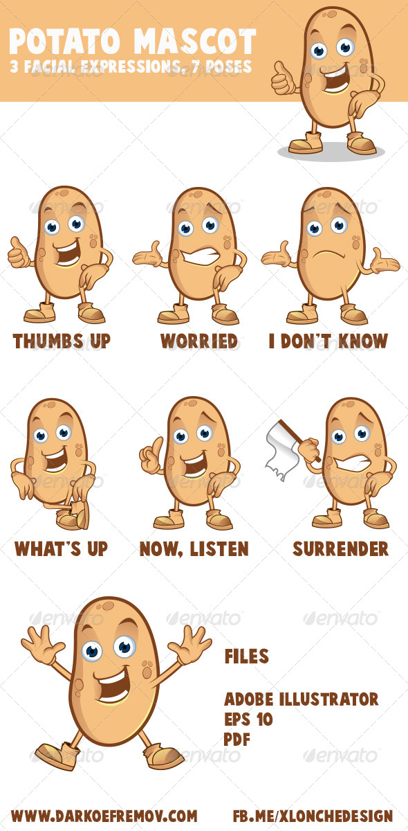 Potato Mascot - Characters Vectors