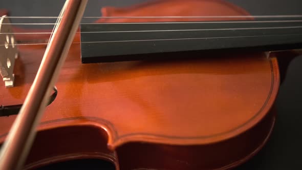 Brown Classical Violin in a Case