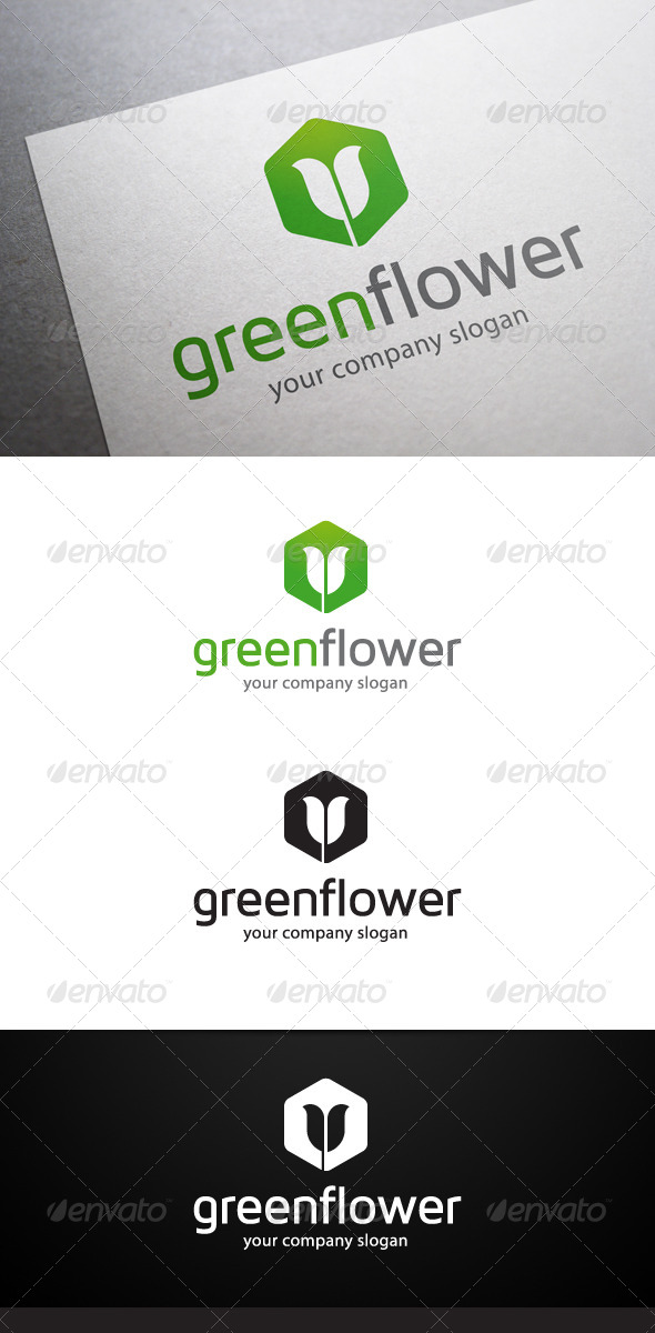 Green Flower Logo - Nature Logo Templates