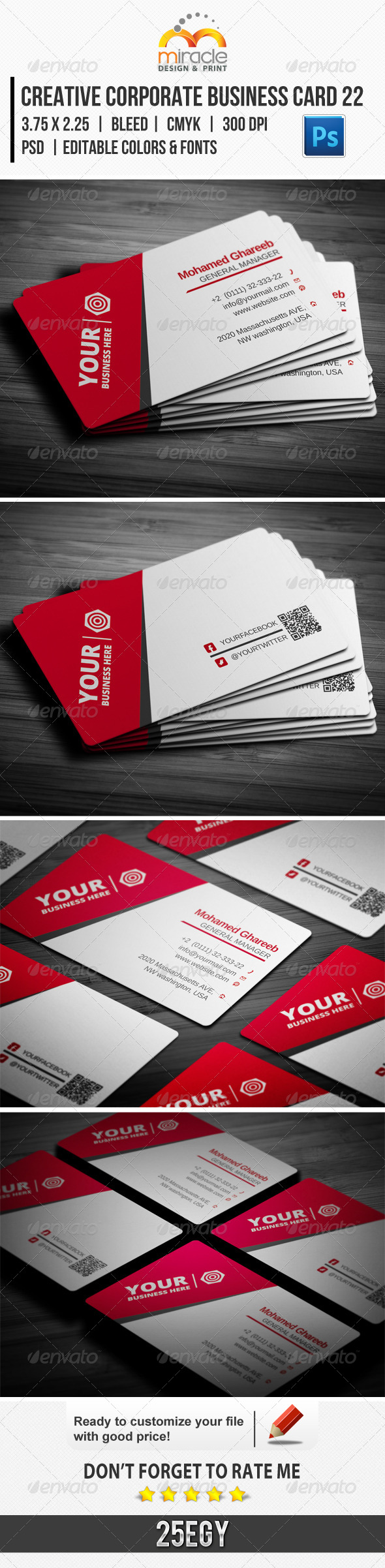 Creative Corporate Business Card 22 - Corporate Business Cards