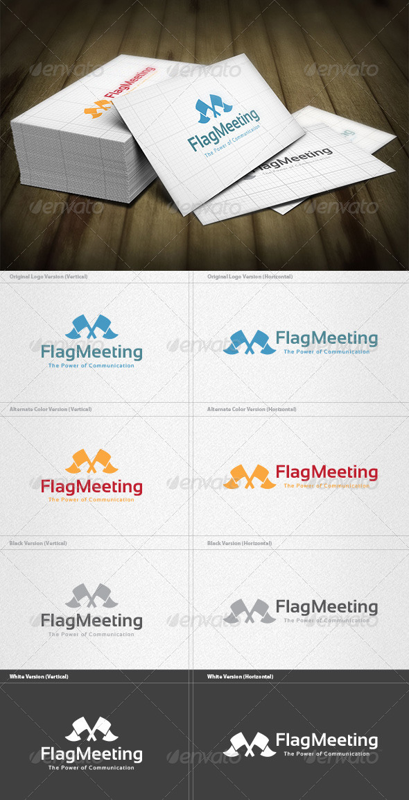 Flag Meeting Logo - Crests Logo Templates