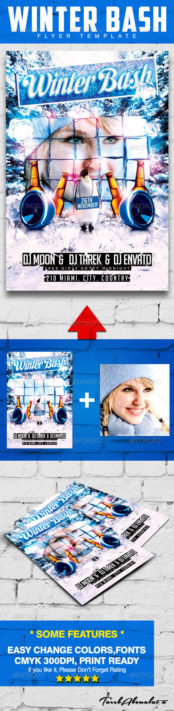 Winter Bash Flyer - Clubs & Parties Events