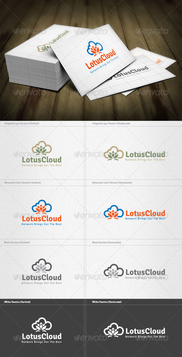 Lotus Cloud Logo - Symbols Logo Templates
