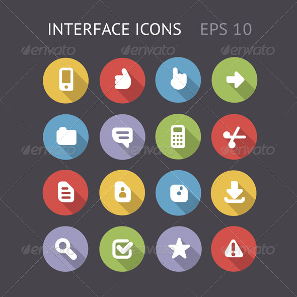 Flat Icons For Interface - Web Icons
