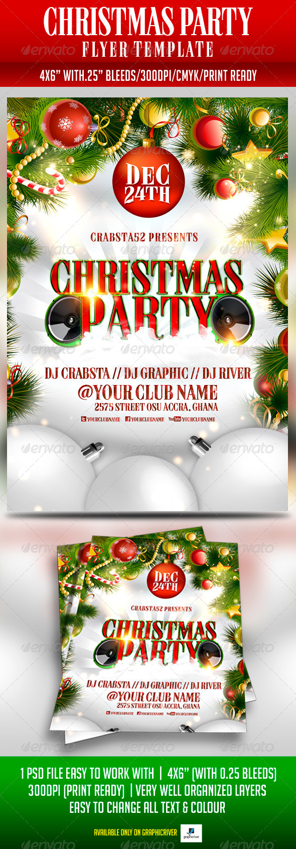 Christmas Party Flyer Template - Events Flyers