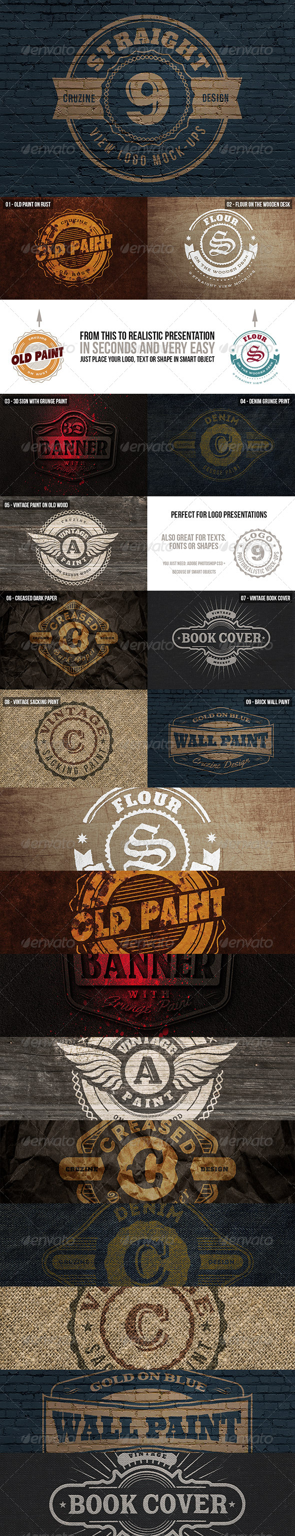 Straight View Logo Mock-ups - Logo Product Mock-Ups