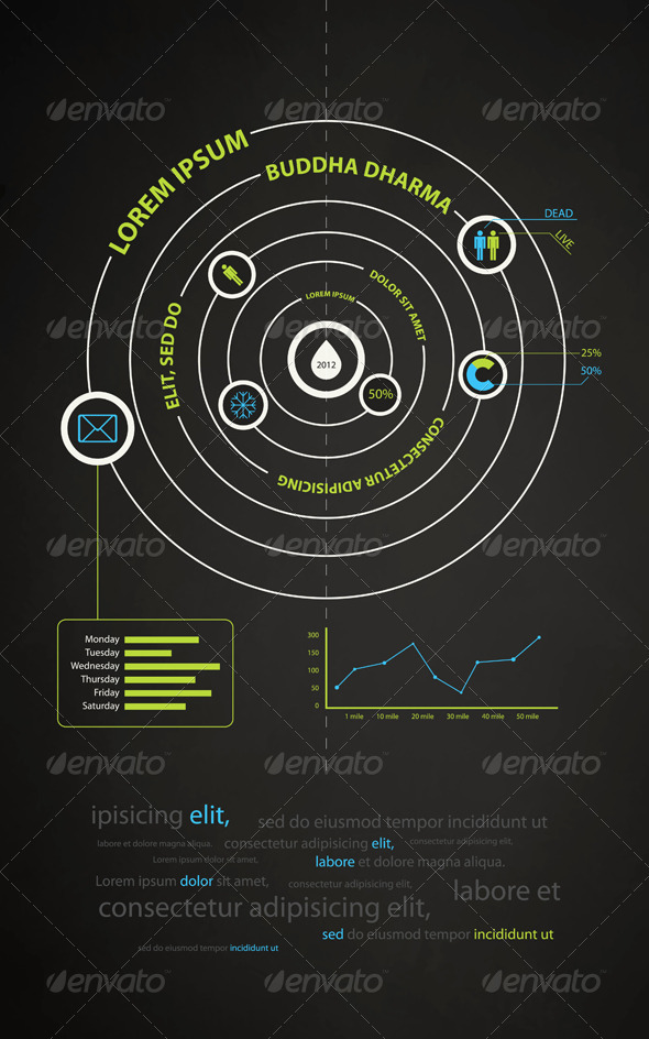 Infographics abstract presentation of business - Concepts Business