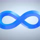 Infinity blue sign on grey background - VideoHive Item for Sale