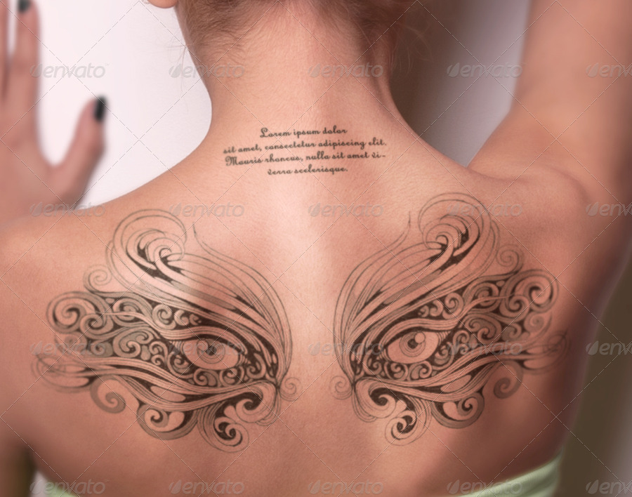 Tattoo Mock up Pack01(woman body) by Top100team GraphicRiver