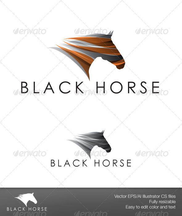 Black Horse - Animals Logo Templates