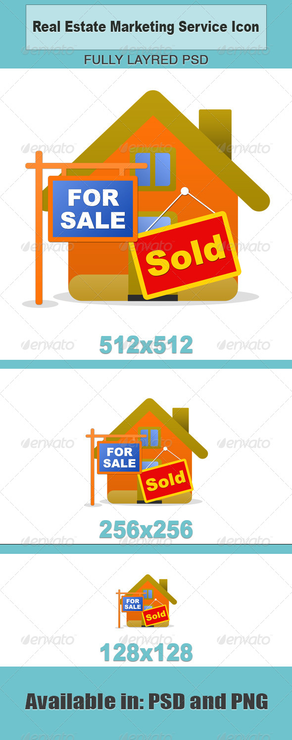 Real Estate Marketing Service Icon - Business Icons