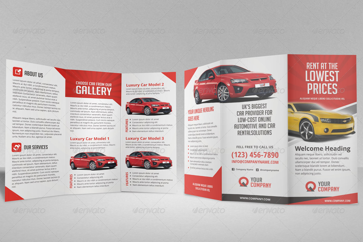 Creative Car Rental Trifold Brochure Template by Jbn-Comilla | GraphicRiver