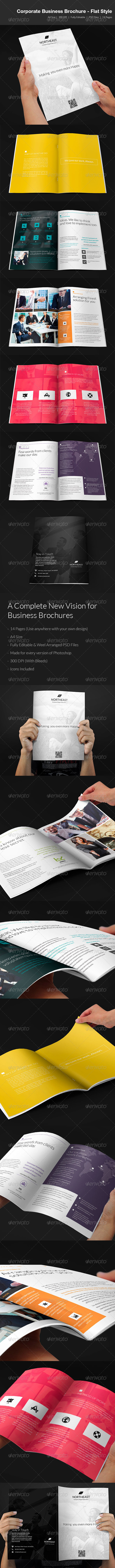 Flat Style Corporate Business Brochure - Corporate Brochures