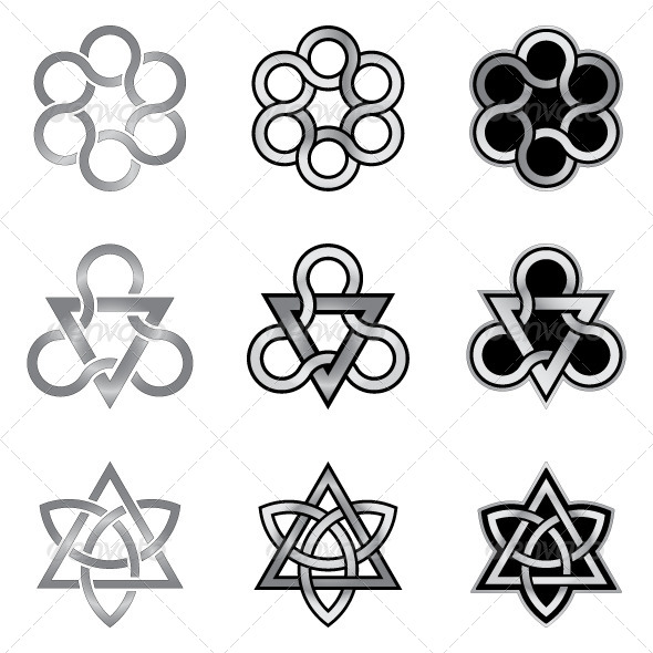Celtic Knots Models and Patterns - Decorative Symbols Decorative