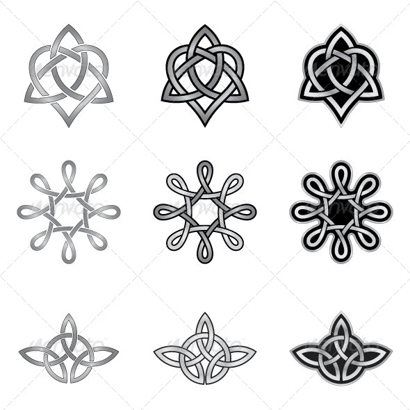 Celtic Knots Models and Patterns - Decorative Symbols Decorative