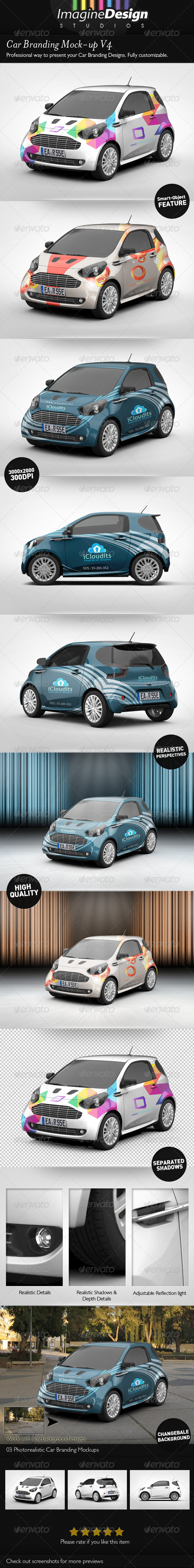 Car Branding Mock-Up V4 - Vehicle Wraps Print