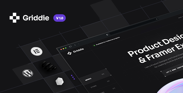 Griddie – Personal Portfolio & Resume WordPress Theme