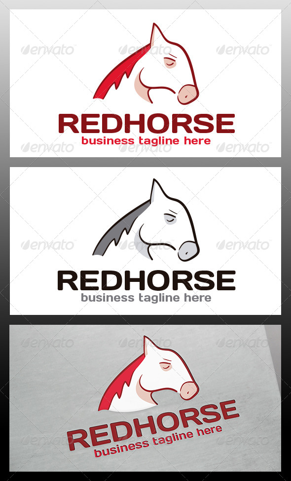 Red Horse Logo Template - Animals Logo Templates