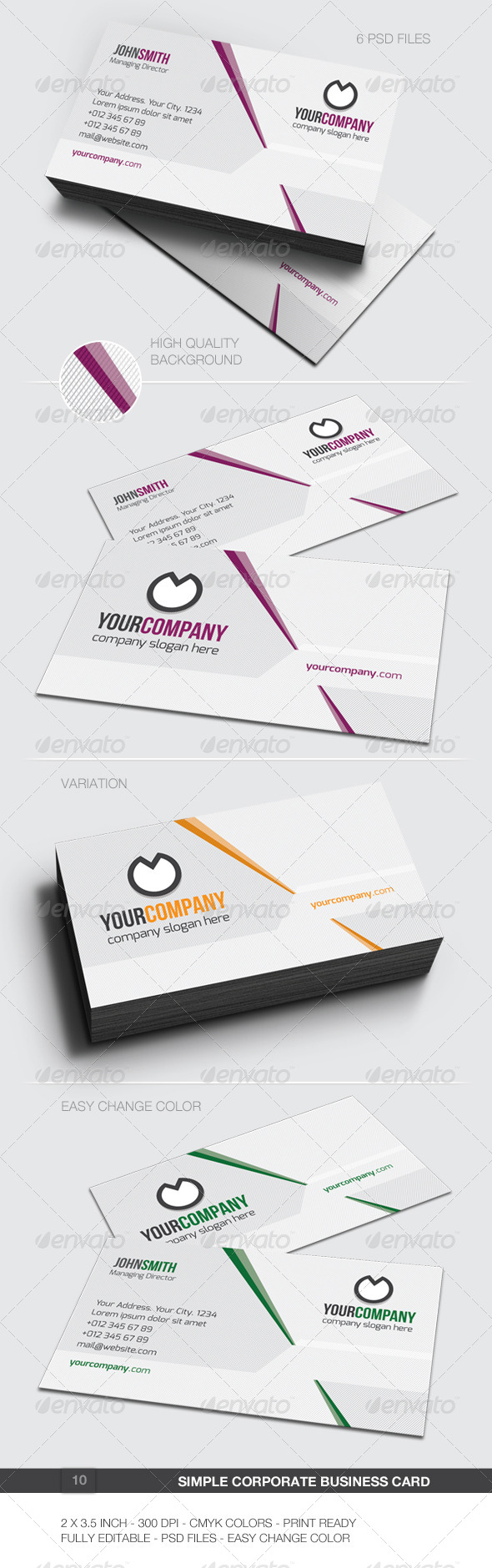 Simple Corporate Business Card - 10 - Corporate Business Cards