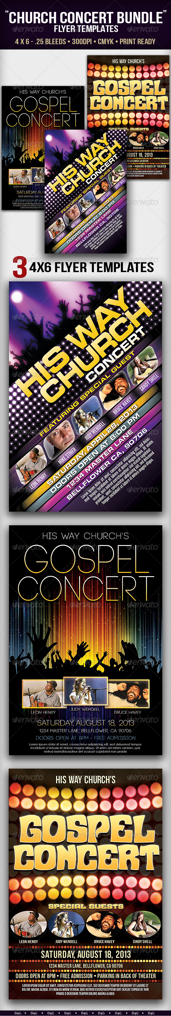 Church Concert Flyer Bundle - Church Flyers