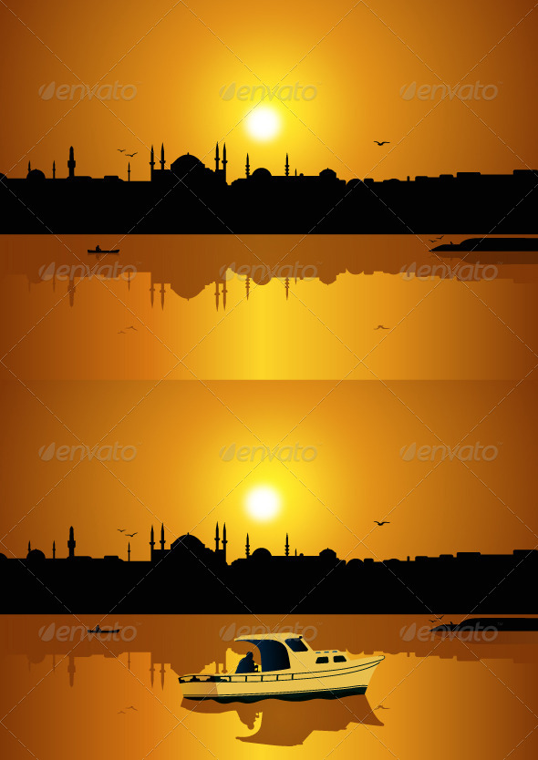 Istanbul and Sunset - Landscapes Nature