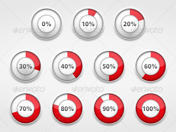 Progress Indicators - Web Elements Vectors