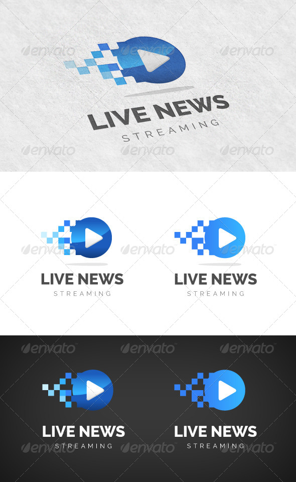 Media Streaming Logo - Vector Abstract