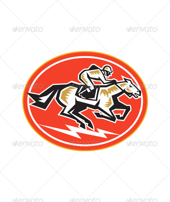 Horse Racing Side Retro - Sports/Activity Conceptual
