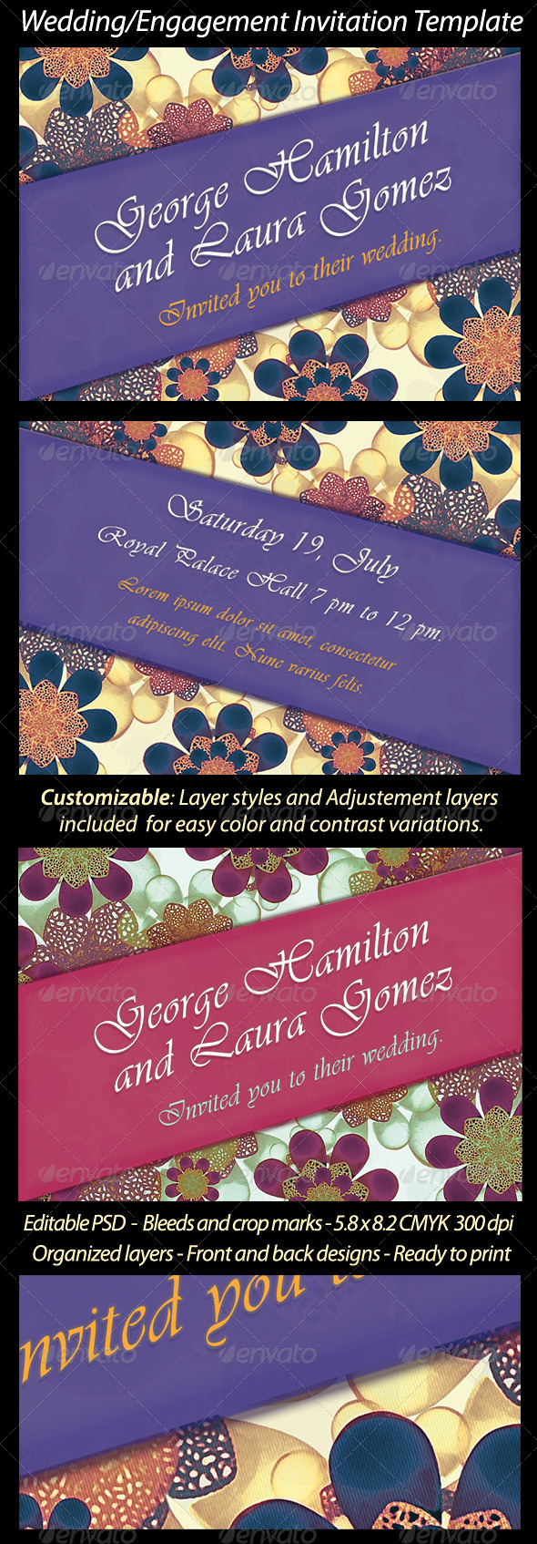 Wedding/Engagement Invitation Template - Weddings Cards & Invites