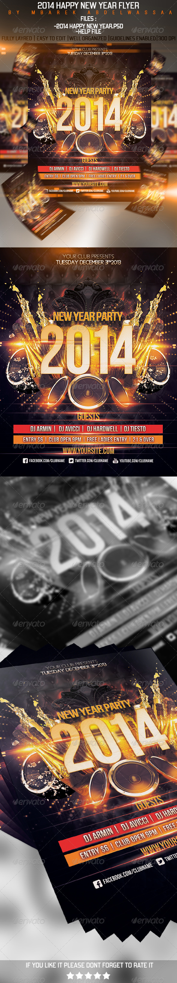 2014 Happy New Year Flyer - Events Flyers