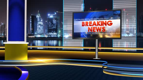 Breaking News TV Studio Background, Motion Graphics | VideoHive