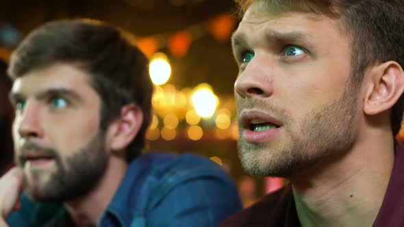 Sports Supporters Rejoicing Favorite Team Victory, Watching Championship in Pub alt