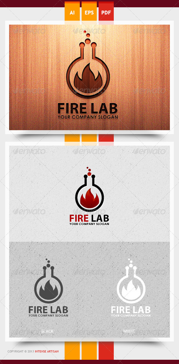 Fire Lab Logo Template