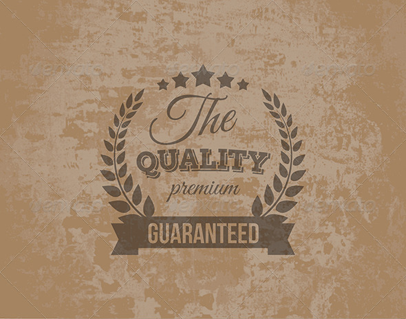 Premium Quality Guarantee Label - Decorative Symbols Decorative