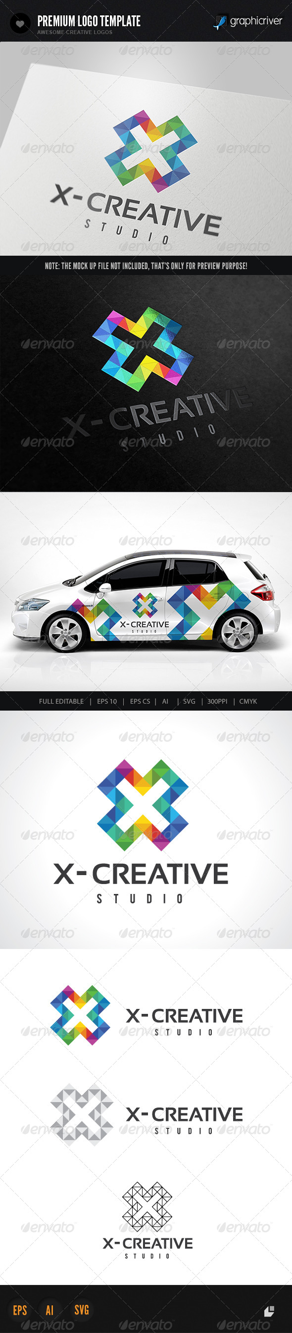 X Creative Logo - Letters Logo Templates
