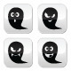 Halloween Ghost Vector Buttons Set, Vectors | GraphicRiver