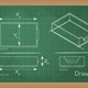 Technical Drawing on Green Board - Illustration, Vectors | GraphicRiver